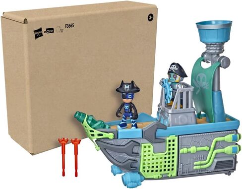 PJ Masks Sky Pirate Battleship Preschool Toy, Vehicle Playset with 2 Action Figures, Projectile Launchers, and More for Ages 3 and Up in Saudi Arabia