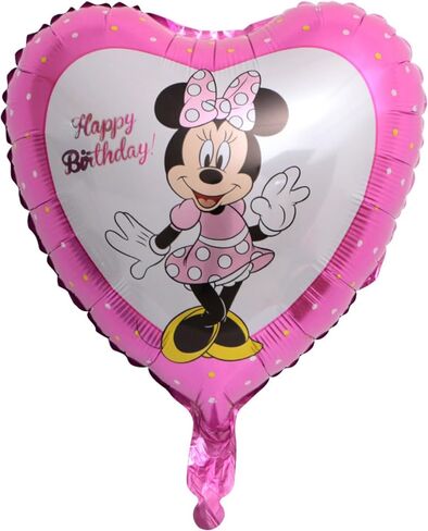 Mini Mouse First Birthday Balloons - Set Of 5 Minnie Girls Party Balloon Decorations For A Minie Mouse Themed Babies 1st Happy Birthday Bouquet Banner Decoration in Kuwait