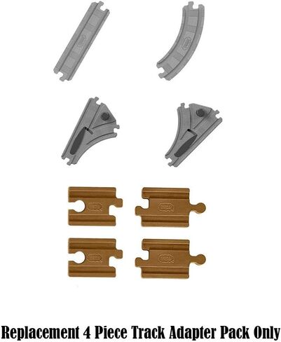 Fisher-Price Replacement Parts for Thomas and Friends Wooden Train Sets - FHM74 ~ Works with Many Sets ~ 4 Piece Track Adapter Pack in Saudi Arabia