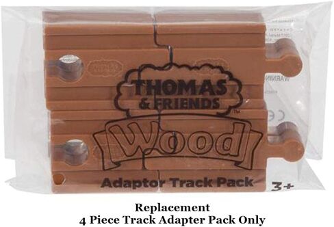 Fisher-Price Replacement Parts for Thomas and Friends Wooden Train Sets - FHM74 ~ Works with Many Sets ~ 4 Piece Track Adapter Pack in Saudi Arabia