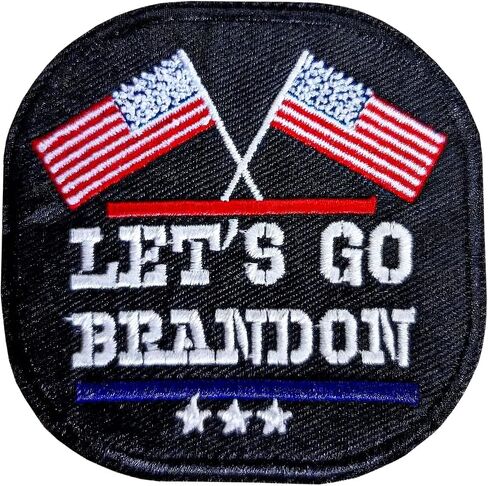 Let's Go Brandon Patches for Backpacks,Morale Patches for Jackets,Hats,Hook & Loop Emblem 2x3",Embroidery Patch Set Black in Saudi Arabia