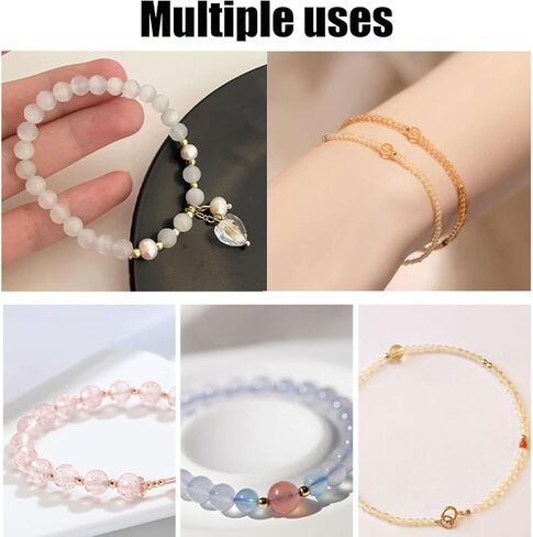 600 Pieces Crimp Bead Covers 4mm Open Half Round Crimp Bead Knot Cover Small Beads for Jewelry Craft Making in Kuwait