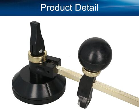 Utoolmart Glass Circle Cutter, 60cm (24-inch) Max.Round Diameter Adjustable Compasses Type Circle Glass Cutting Tool with Suction Cup in Saudi Arabia