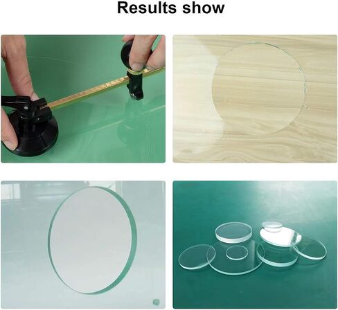 Utoolmart Glass Circle Cutter, 60cm (24-inch) Max.Round Diameter Adjustable Compasses Type Circle Glass Cutting Tool with Suction Cup in Saudi Arabia