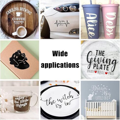 لفات فينيل لاصقة دائمة بلون اسود مات مقاس 12 انش × 20 قدم للافتات وسجل القصاصات وقواطع الحرف اليدوية in Kuwait