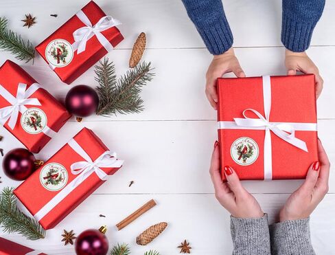 D4DREAM ملصقات ملصقات عيد الميلاد الكاردينال للأطفال 36 قطعة من أختام مغلف عيد الميلاد على شكل طائر أحمر مقاس 1.5 بوصة ذاتية اللصق لهدايا عيد الميلاد ملصقات للهدايا وبطاقات عيد الميلاد وصناديق هدايا للحفلات in Kuwait