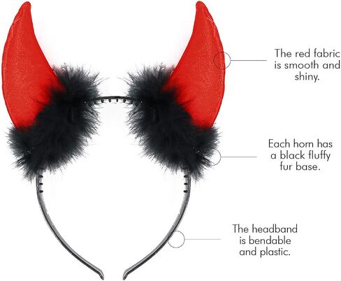Skeleteen Devil Costume Accessory Set - Demon Costume Accessories Kit Includes Horns, Bowtie and Tail in Saudi Arabia