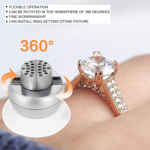 Ball Vise Engraving Setting Tool 360°Rotation Professional Ball Vise 30 PCS Attachment Jewelry Engraving Block Tools Standard Block (3inch) in Saudi Arabia