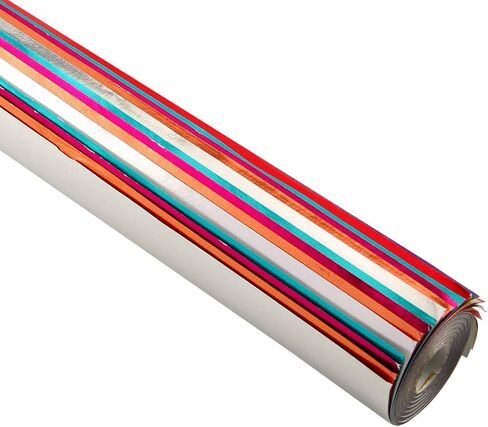 منتجات HyGloss ورقة معدنية للفنون والحرف اليدوية وأنشطة الفصول الدراسية والفنانين - 50.8 سم × 66 سم - 3 كل منها 8 ألوان متنوعة - 24 ورقة ملفوفة in Saudi Arabia