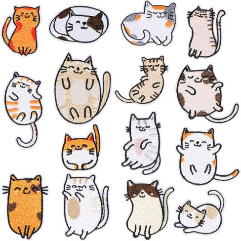 ROLEES مطرزة بالحديد على الرقع، 22 قطعة من الرقع المطرزة اللطيفة للقطط والكلاب لفستان الجينز والسترات وحقائب الظهر وخياطة الزهور وإكسسوارات DIY in Kuwait