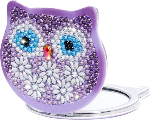 cnmg الماس اللوحة مرآة مدمجة DIY الماس اللوحة محفظة مرآة المحمولة مكبرة قابلة للطي الماس اللوحة مرآة جيب صغيرة الماس اللوحة الفنية للبالغين in Kuwait