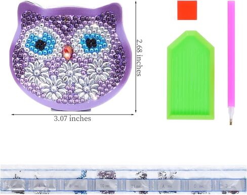 cnmg الماس اللوحة مرآة مدمجة DIY الماس اللوحة محفظة مرآة المحمولة مكبرة قابلة للطي الماس اللوحة مرآة جيب صغيرة الماس اللوحة الفنية للبالغين in Kuwait