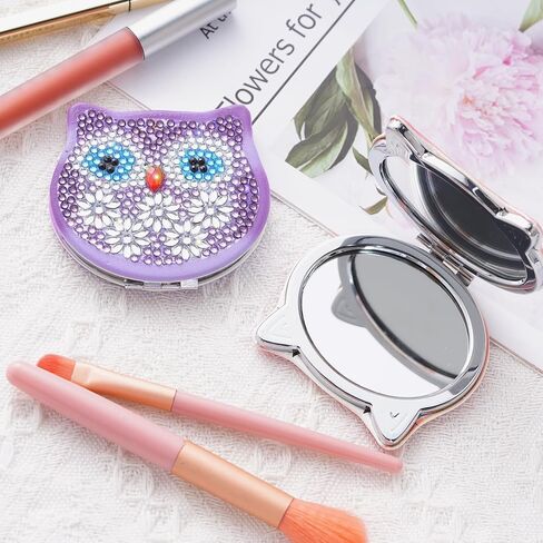 cnmg الماس اللوحة مرآة مدمجة DIY الماس اللوحة محفظة مرآة المحمولة مكبرة قابلة للطي الماس اللوحة مرآة جيب صغيرة الماس اللوحة الفنية للبالغين in Kuwait
