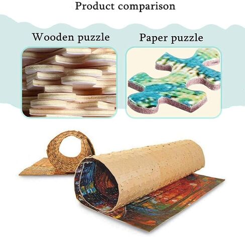 Jigsaw Puzzle 1000 Piece Wooden Puzzle Color Dragonfly Family Decorations, Unique Birthday Present Suitable for Teenagers and Adults 29.5x20in in Saudi Arabia