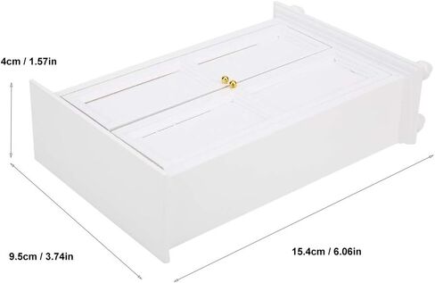 Vbestlife 1:12 Scale Door, Miniature Doll House Wardrobe White Wooden Double Door Household Closet in Saudi Arabia
