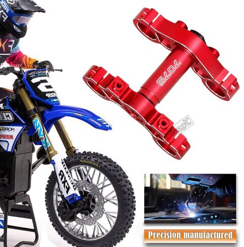 مجموعة المشبك الثلاثي الألومنيوم 7075 من HopsupRC ترقيات جزء للدراجة النارية Losi 1/4 Pro Moto MX الدراجة الترابية RTR FXR LOS06000 LOS06002، فضي in Kuwait