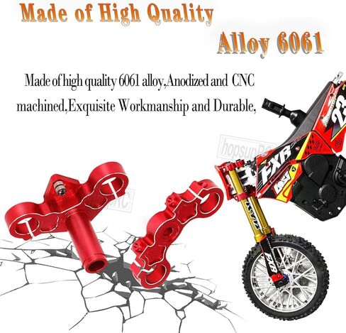 مجموعة المشبك الثلاثي الألومنيوم 7075 من HopsupRC ترقيات جزء للدراجة النارية Losi 1/4 Pro Moto MX الدراجة الترابية RTR FXR LOS06000 LOS06002، فضي in Kuwait