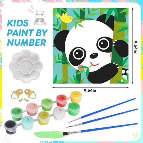 الرسم بالأرقام للأطفال من عمر 8 إلى 12 عامًا، والحرف اليدوية للأطفال من عمر 4 إلى 8 سنوات | طلاء زيتي بالأرقام للمبتدئين لتزيين الجدران (9.64 × 9.64 بوصة) in Kuwait