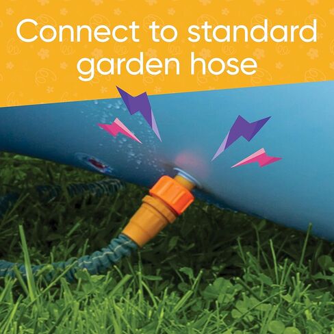 Hearthsong 8-Foot Giant Inflatable Mister Shark Sprinkler, 8’L x 4½’W x 3½’H Giant Shark Sprinkler, 10-Feet Spray from Mouth, 3 Ground Stakes Included, Ages 3 and Up in Kuwait