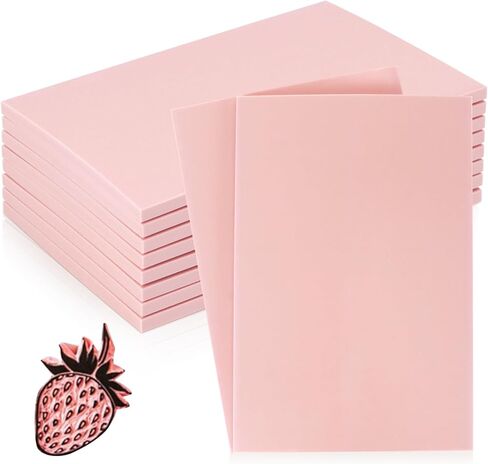 باتر فاني 10 عبوات 4 انش × 6 انش من مكعبات مشمع مطاطية وردية، مجموعات صنع الطوابع للطباعة، ختم الحرف المطاطية الناعمة in Kuwait