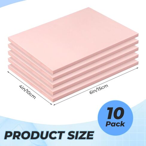 باتر فاني 10 عبوات 4 انش × 6 انش من مكعبات مشمع مطاطية وردية، مجموعات صنع الطوابع للطباعة، ختم الحرف المطاطية الناعمة in Kuwait