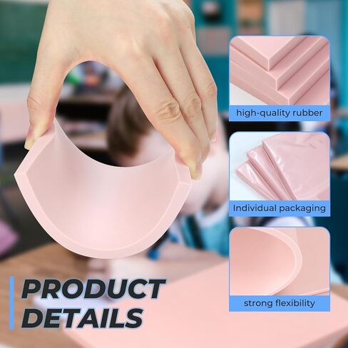 باتر فاني 10 عبوات 4 انش × 6 انش من مكعبات مشمع مطاطية وردية، مجموعات صنع الطوابع للطباعة، ختم الحرف المطاطية الناعمة in Kuwait