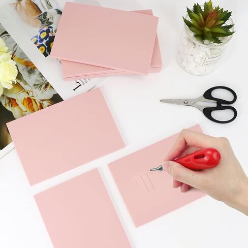 باتر فاني 10 عبوات 4 انش × 6 انش من مكعبات مشمع مطاطية وردية، مجموعات صنع الطوابع للطباعة، ختم الحرف المطاطية الناعمة in Kuwait