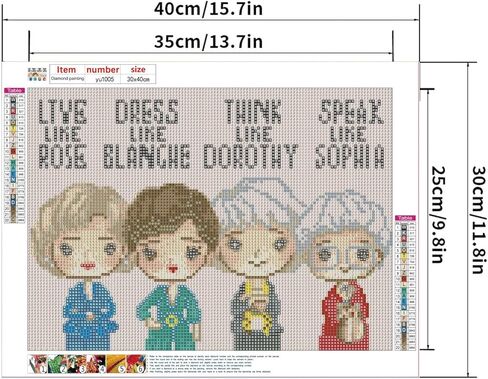 مجموعات الطلاء الماسي من BOHUAYI للبالغين، طلاء يدوي 5D بالأرقام للبالغين المبتدئين، لوحات فنية بنقاط ماسية كاملة الحفر لديكور المنزل الجداري 11.8 × 15.7 بوصة (الفتيات الذهبيات) in Kuwait