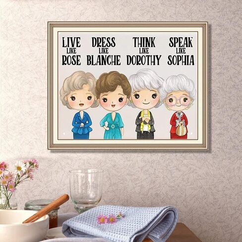 مجموعات الطلاء الماسي من BOHUAYI للبالغين، طلاء يدوي 5D بالأرقام للبالغين المبتدئين، لوحات فنية بنقاط ماسية كاملة الحفر لديكور المنزل الجداري 11.8 × 15.7 بوصة (الفتيات الذهبيات) in Kuwait