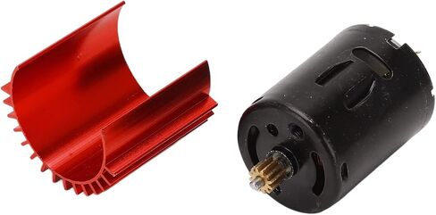RiToEasysports RC Car Motor,52000 RPM High Speed Aluminum Alloy and Copper Material 370 Motor + Radiator for WPL D12 RC Car Upgrade Parts(red) Model Car Accessories in Kuwait