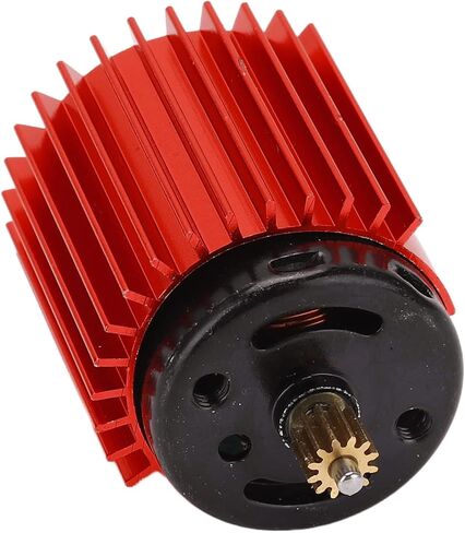 RiToEasysports RC Car Motor,52000 RPM High Speed Aluminum Alloy and Copper Material 370 Motor + Radiator for WPL D12 RC Car Upgrade Parts(red) Model Car Accessories in Kuwait