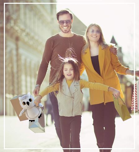 DolliBu Plush Owl Stuffed Animal - Soft Huggable Grey Owl, Adorable Playtime Owl Plush Toy, Cute Forest Wildlife Bird Cuddle Gift for Kids and Adults - 9 Inches in Saudi Arabia