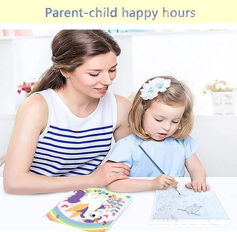 مجموعة من 4 قطع من الطلاء المؤطر بالارقام للاطفال من سن 4 الى 8-12 سنة، طلاء اكريليك سهل بالرقم للاطفال على قماش مؤطر، الوان حيوانات للاطفال حسب الرقم (8 × 8 انش) in Kuwait