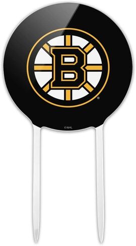 Acrylic Boston Bruins Logo Cake Topper Party Decoration for Wedding Anniversary Birthday Graduation in Saudi Arabia