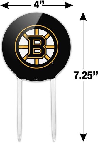 Acrylic Boston Bruins Logo Cake Topper Party Decoration for Wedding Anniversary Birthday Graduation in Saudi Arabia