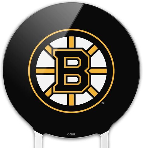 Acrylic Boston Bruins Logo Cake Topper Party Decoration for Wedding Anniversary Birthday Graduation in Saudi Arabia