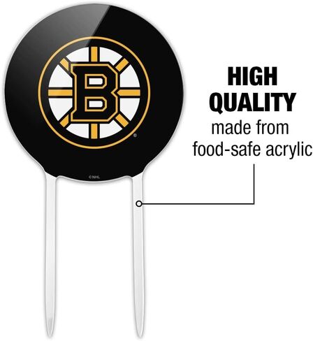 Acrylic Boston Bruins Logo Cake Topper Party Decoration for Wedding Anniversary Birthday Graduation in Saudi Arabia