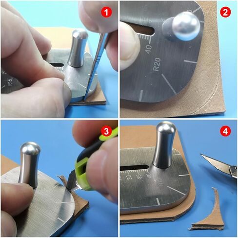 حزمة واحدة من لوحة مساعدة الثقب الجلدية، أداة ثقب الثقب من الفولاذ المقاوم للصدأ، إزميل جلد ماسي أو أداة مساعدة حديد الوخز، ملحقات أدوات العمل الجلدية in Kuwait