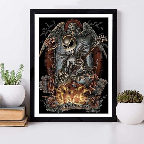 ADLOX DIY 5D Diamond Painting by Number Kits for Adults and Kids Jack Skellington 16X20 Painting Cross Stitch Full Drill Crystal Rhinestone Embroidery Pictures Arts Craft for Home Wall Decor Gift 3 in Kuwait