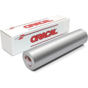 Oracal 651 Glossy Vinyl Roll 12 Inches by 150 Feet - Silver Grey (metallic)
