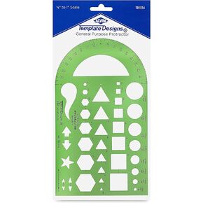 ALVIN, TD422, General Purpose Drawing Drafting Template, General Ruling Templates for Curves and Odd Shapes - 4 7/8" x 6 1/8"