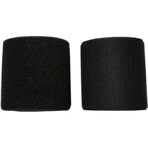Vkey 4" Width 5 Yards Length Sew on Hook and Loop Style Nylon Strips Fabric Non-Adhesive Back Black Classroom DIY(10cm x5M)