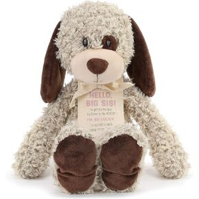 DEMDACO Big Sister Puppy Soft Brown 13 inch Plush Material Stuffed Animal Figure Toy