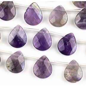 Cherry Blossom Beads Amazonite Beads 12x15mm Faceted Top-Drilled Teardrop - 12 pcs/ 8 Inch Strand in Saudi Arabia