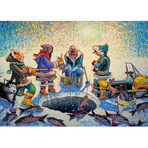Ravensburger Ice Fishing 1000 Piece Jigsaw Puzzle for Adults - 16831 - Every Piece is Unique, Softclick Technology Means Pieces Fit Together Perfectly in Saudi Arabia