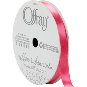 Offray شريط ساتان وشريط زخرفي ذو وجه واحد عريض 1/2 بوصة، إجمالي 21 قدم، أبيض عتيق in Kuwait