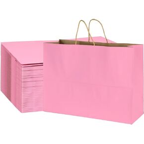 BLEWINDZ 70Pcs Large Paper Bags with Handles, 16x6x12 Inches Multicolor Paper Shopping Bags for Small Business, Large Kraft Gift Bags Bulk for Grocery Mechandise Retail (10 Colors)