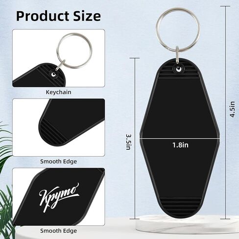 24 قطعة من سلاسل مفاتيح موتيل من اول ريال، علامات مفاتيح فندقية، ملصقات مفاتيح فارغة بالتسامي، زخرفة معلقة من الفينيل لنقل الحرارة بالليزر للحرف اليدوية اليدوية والقلادات وهدايا الكريسماس، اسود، 3.5 in Kuwait