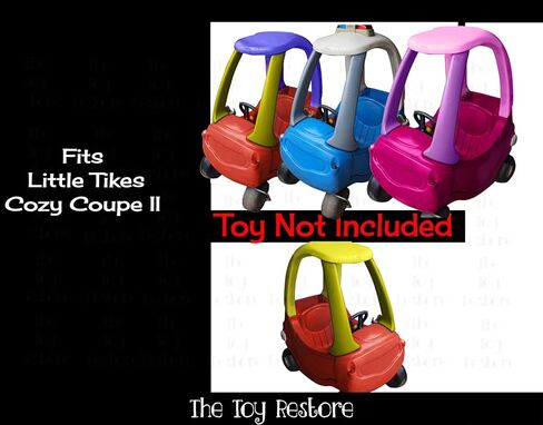 ملصقات لاصقة بديلة من The Toy Restore تناسب Little Tikes Cozy Coupe II باللون الأبيض in Kuwait