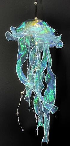 iksya Colorful Jellyfish Lamp - Glitter Iridescent Hanging Jelly Fish Lanterns Under The Sea Mermaid Party Decoration Table Centerpiece Ocean Theme Birthday Wedding Party Supplies (Color : 5PCS) in Kuwait